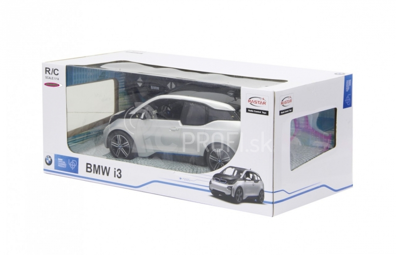 RC auto BMW I3, strieborná