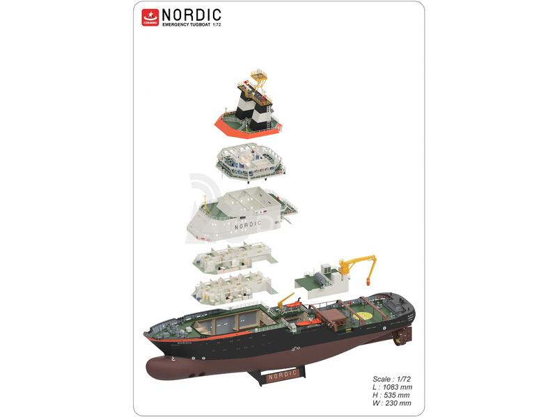 RC model Türkmodel záchranný remorkér Nordic 1:72