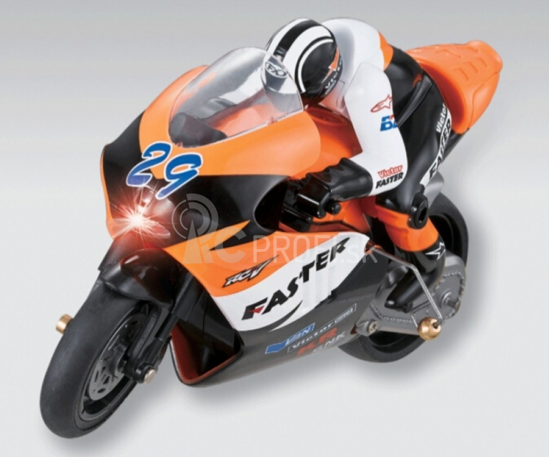 RC motorka R29 s gyroskopom, oranžová