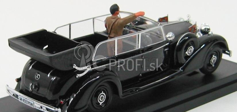 Rio-models Mercedes Benz 770k s postavou Hitlera 1942 1:43 čierna