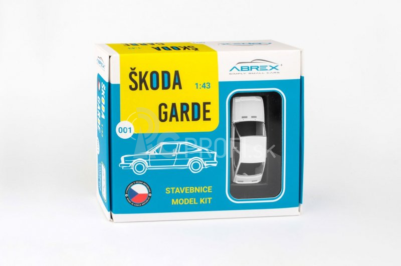 Abrex Škoda Garde (1982) 1:43 – biela ľadová – stavebnica