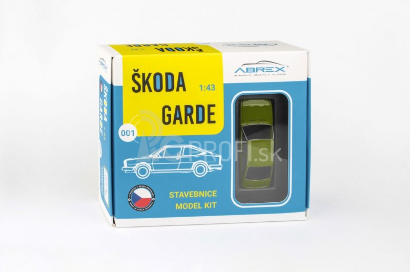 Abrex Škoda Garde (1982) 1:43 – zelená olivová – stavebnica