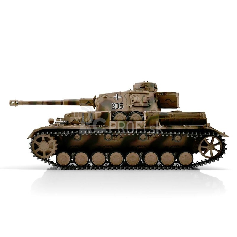 TORRO tank PRO 1/16 RC PzKpfw IV vyhotovenie G viacfarebná kamufláž – BB Airsoft