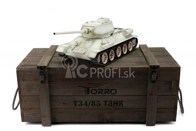 TORRO tank PRO 1/16 RC T-34/85 zimná kamufláž - BB Airsoft