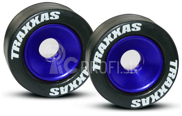 Traxxas hliníkové koleso oporných koliesok (Wheelie) modré (2)