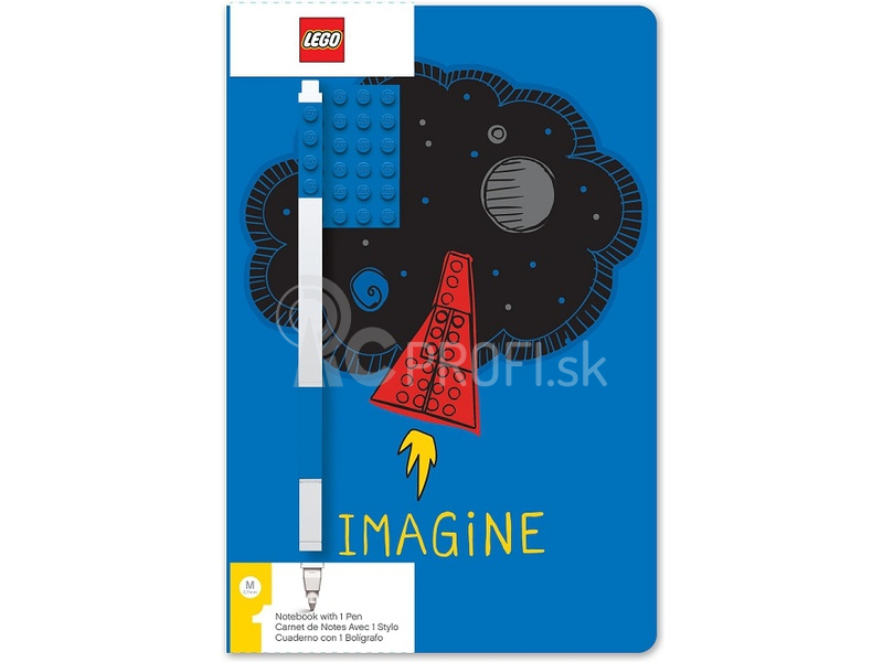 LEGO zápisník A5 s modrým perom Imagine