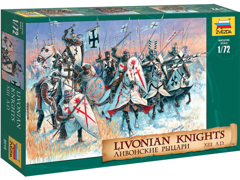 Zvezda figúrky Livonian Knights XIII-XIV A. D. (1:72)