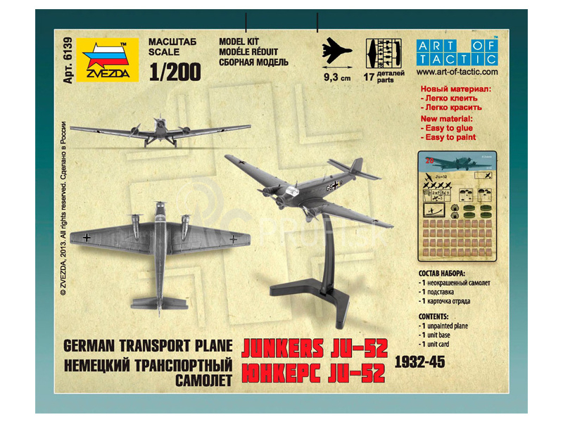 Zvezda Snap Kit – Junkers Ju-52 (1:200)