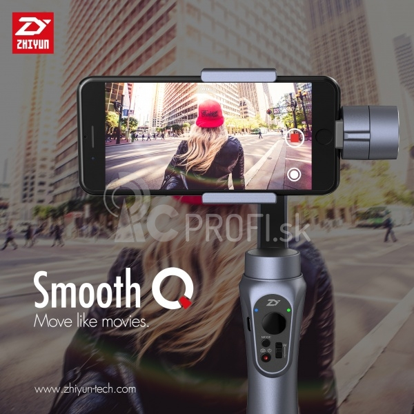 ZHIYUN Smooth-Q 3-osý gimbal + adaptér pre akčnú kameru