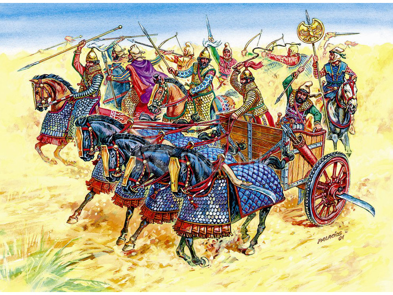 Zvezda figúrky Persian Chariot and Cavalry (1:72)