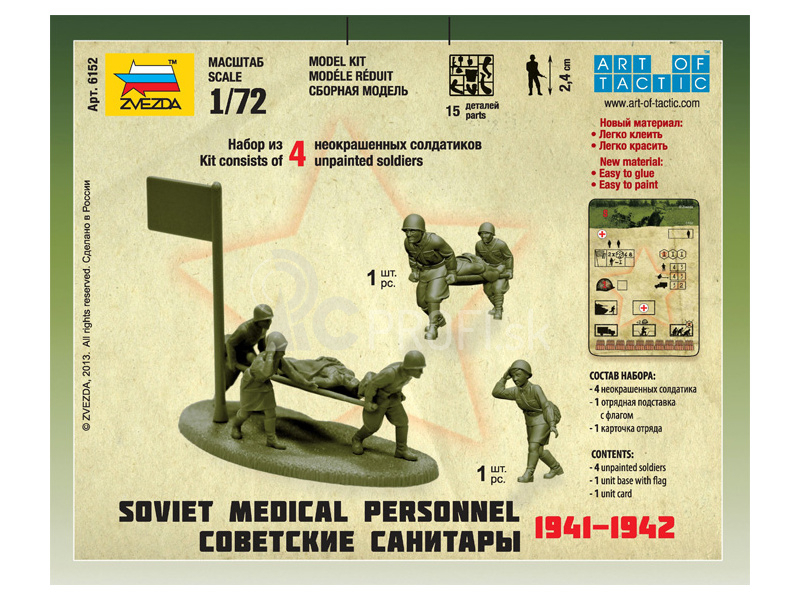Zvezda figúrky – ruskí zdravotníci 1941 – 1942 (1:72)