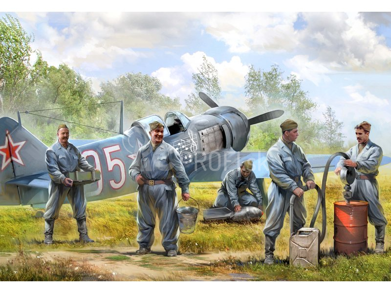 Zvezda figúrky Soviet airforce ground crew (1:72)