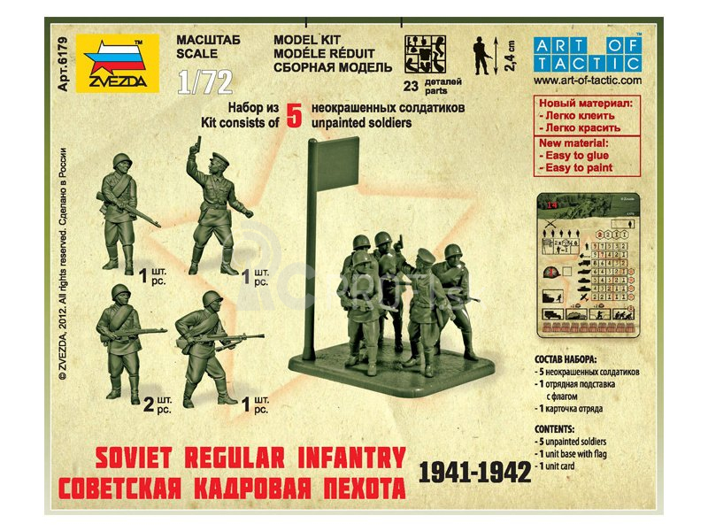 Zvezda figúrky Soviet Regular Infantry 1941 – 1942 (1:72)
