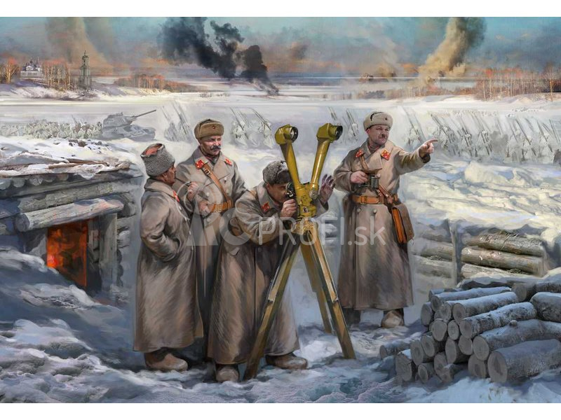 Zvezda figúrky sovietskeho veliteľstva v zimných uniformách (1:72)