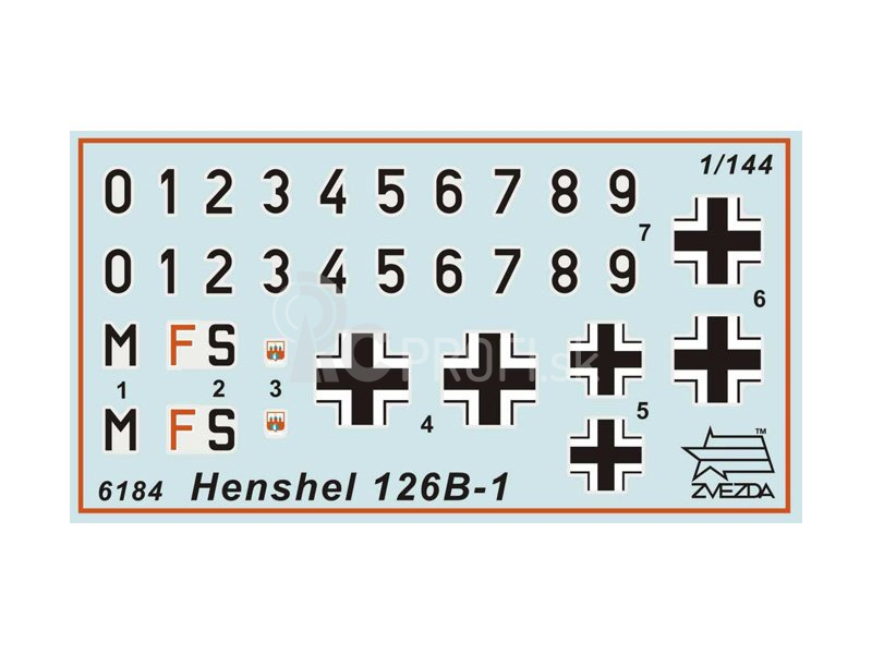 Zvezda Snap Kit – Henschel HS-126B (1:144)