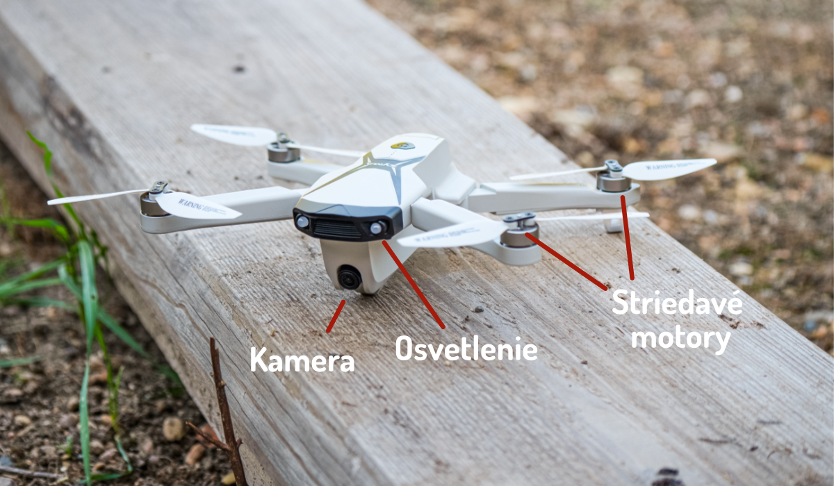 Dron Syma Z6 PRO – umiestnenie kamery a osvetlenia
